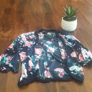 Miss Chievous | Navy Floral Cardigan